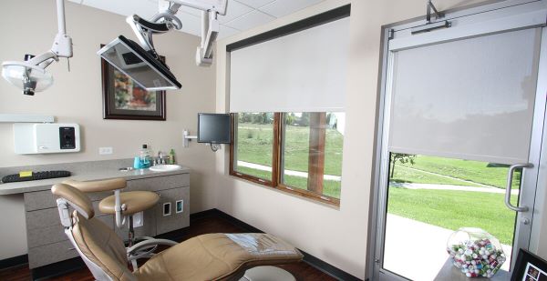 Treatment rooms, exam rooms, or personal offices that have windows will all need window treatments that offer privacy. 