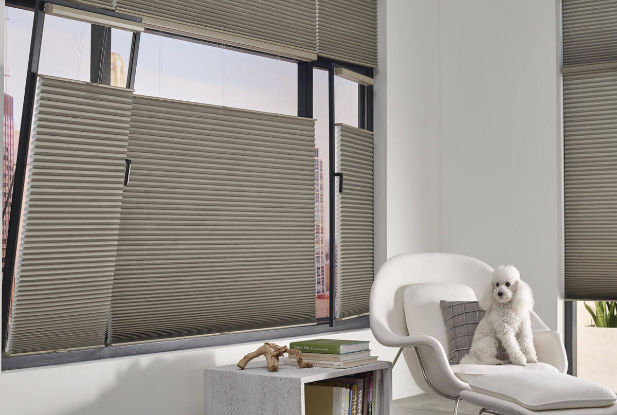 When selecting a window treatment to increase privacy at night, consider cellular shades that have a higher opacity to prevent visibility from the outside. When selecting a window treatment to increase privacy at night, consider cellular shades that have a higher opacity to prevent visibility from the outside.