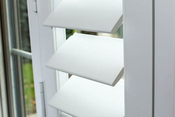 Louvers are adjustable horizontal slats in window shutters. Louvers are adjustable horizontal slats in window shutters.