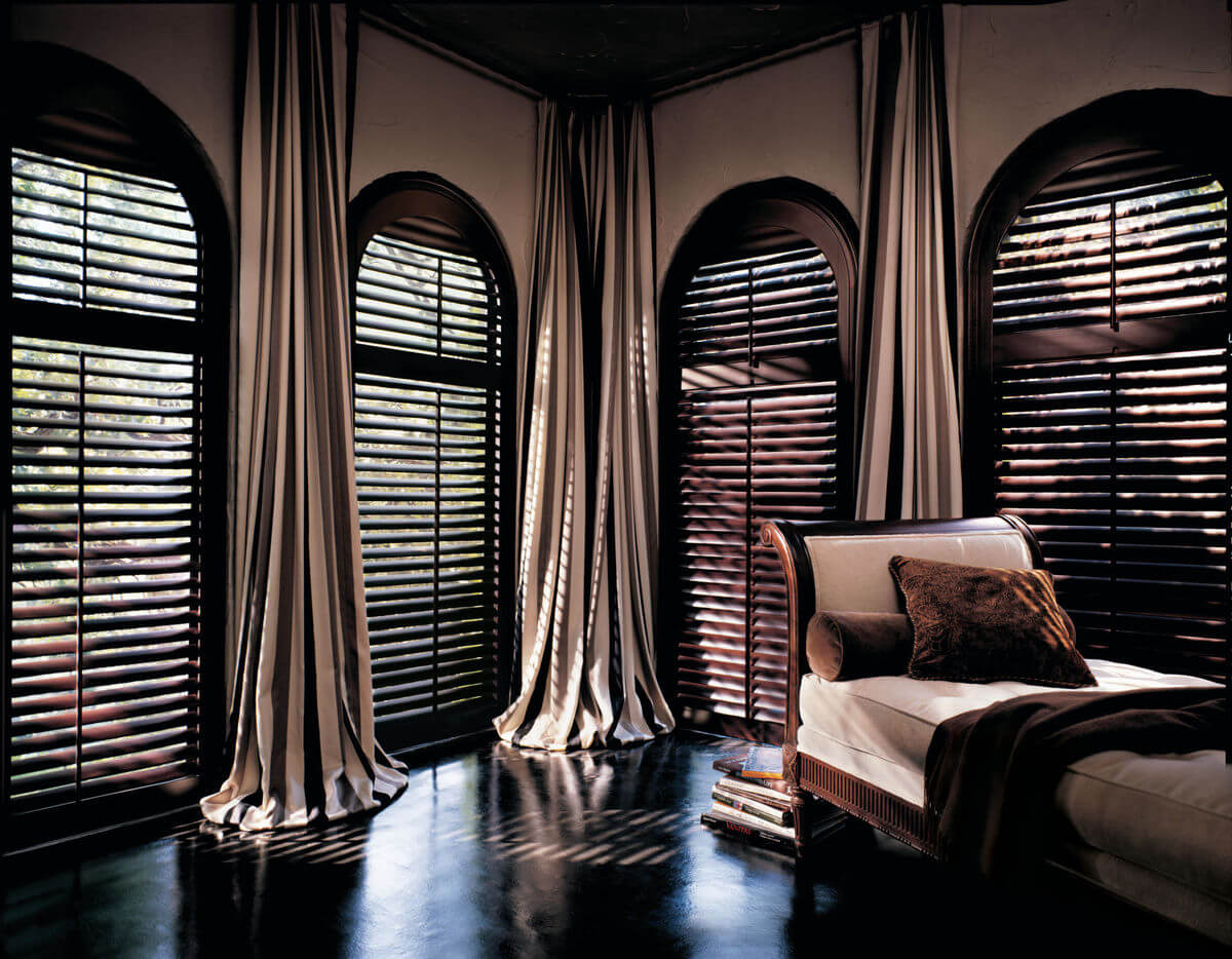 Window treatments for a glam design style should combine luscious materials with a little extra sparkle  and shine.
