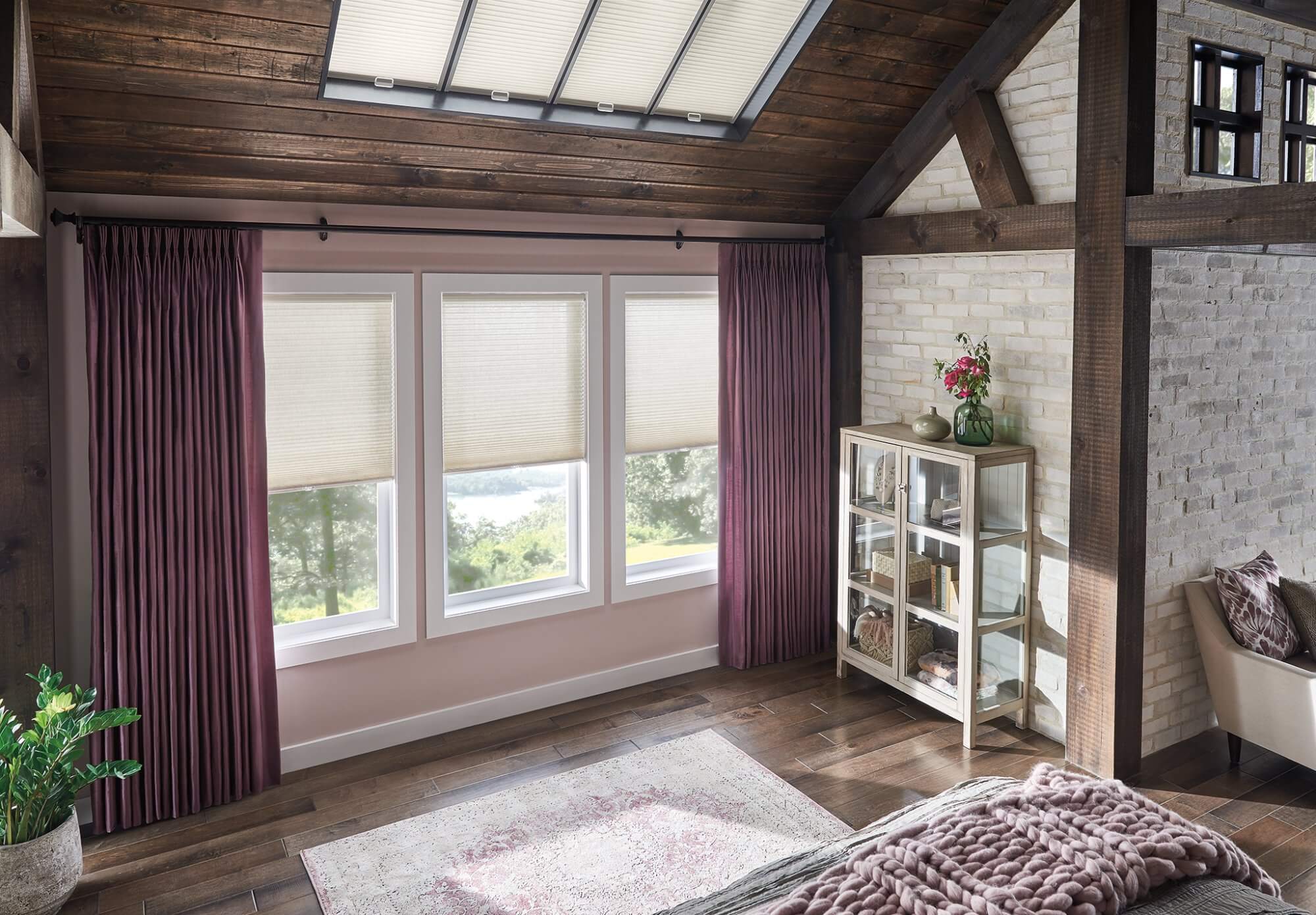 Skylights are stunning, but may need to be covered from time to time. Skylights are stunning, but may need to be covered from time to time.