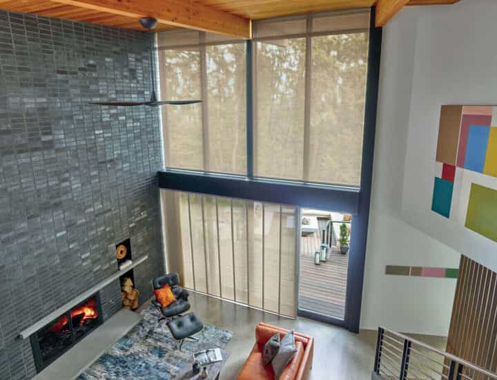 Skylights and hard to reach windows can be more accessible with motorized window shades. Skylights and hard to reach windows can be more accessible with motorized window shades.