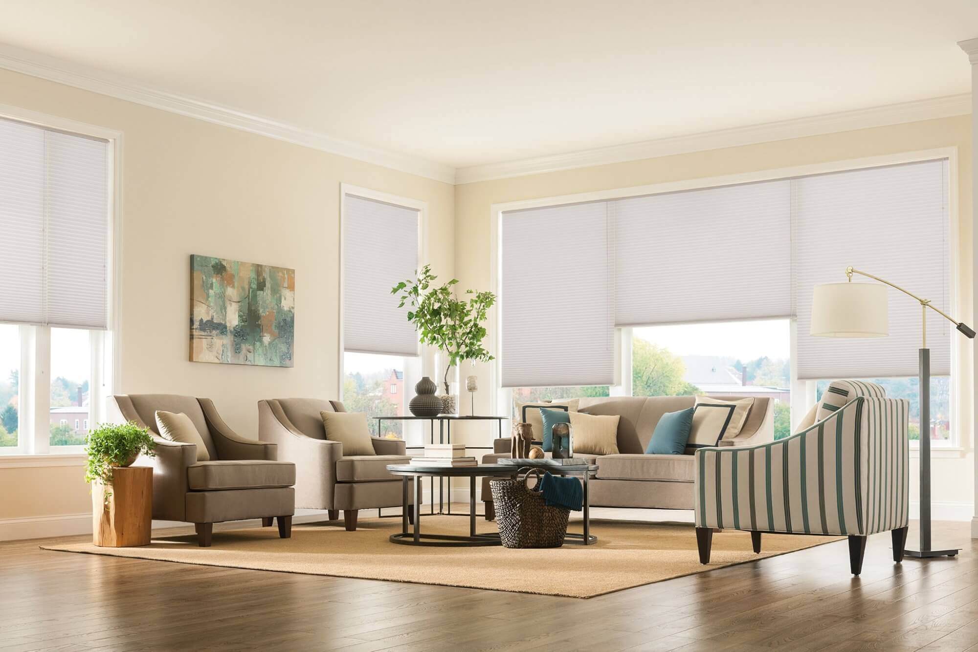 Consider the lifestyle that you bring into your living room when deciding on what window treatments will serve you best. 