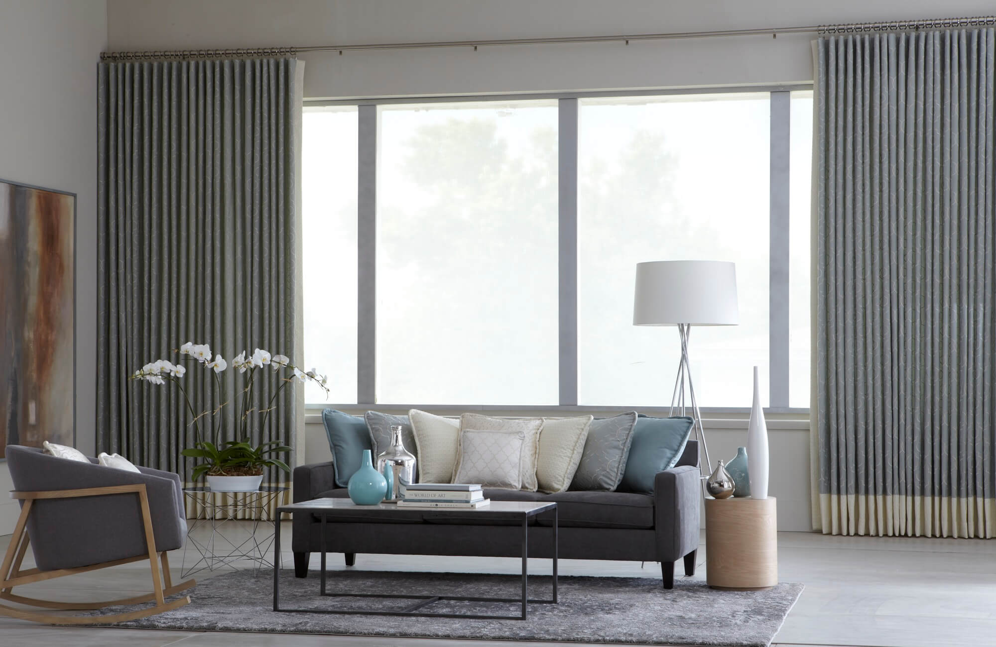 Using heavier and thicker materials for your window treatments can help raise the temperature of your room. 