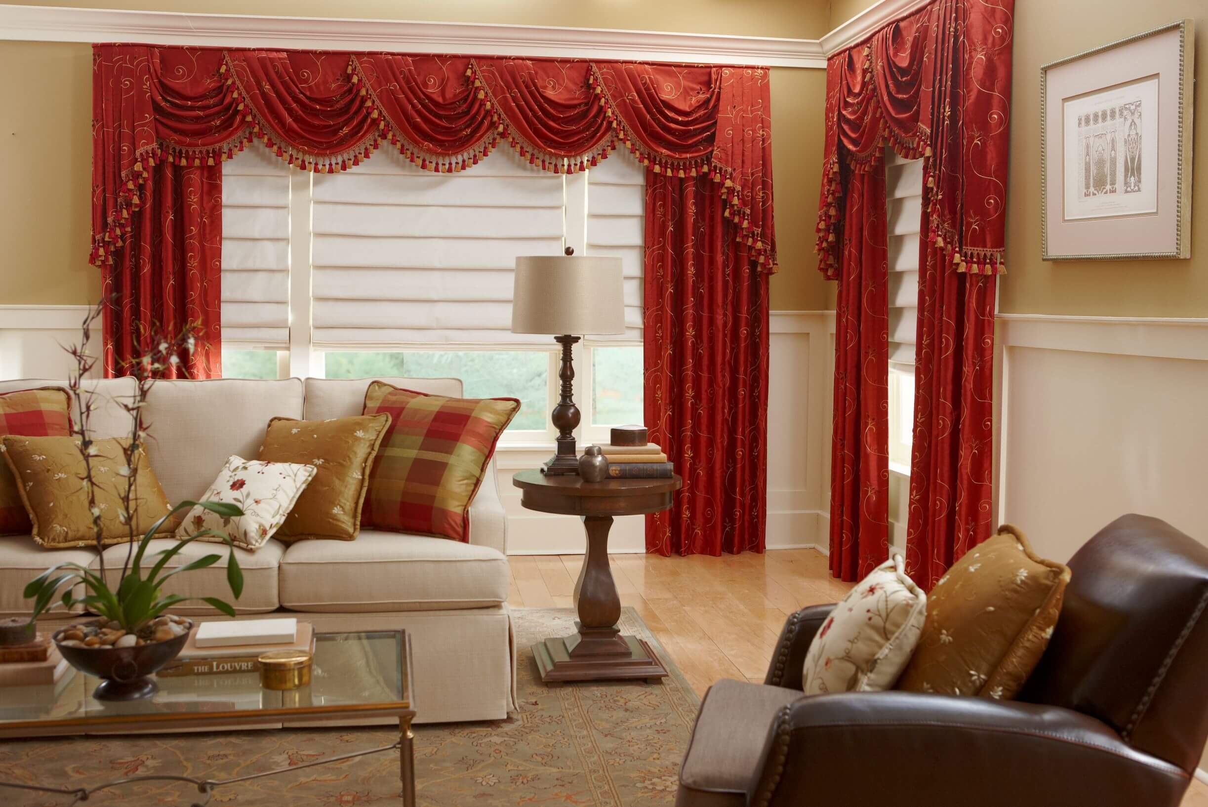 Layering window treatments is a great way to use more than one type of window covering to get multiple benefits. Layering window treatments is a great way to use more than one type of window covering to get multiple benefits.