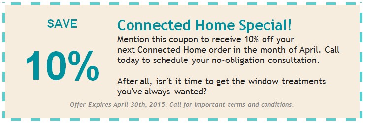 April 2015 Connected Home coupon