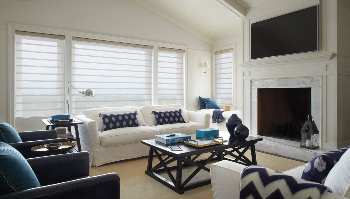 Roman shades in a home