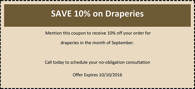 September 2016 Draperies coupon