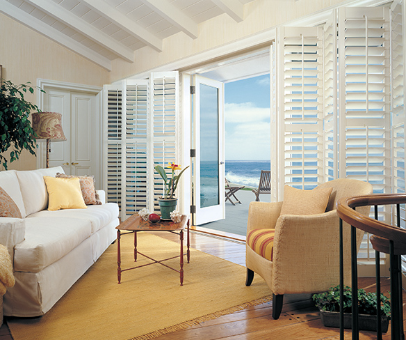 white shutters in a living room