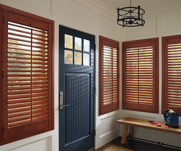 Farmhouse Foyer with shutters