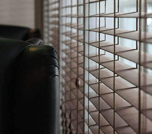 Custom wooden blinds