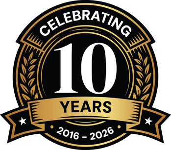 10 years in business badge